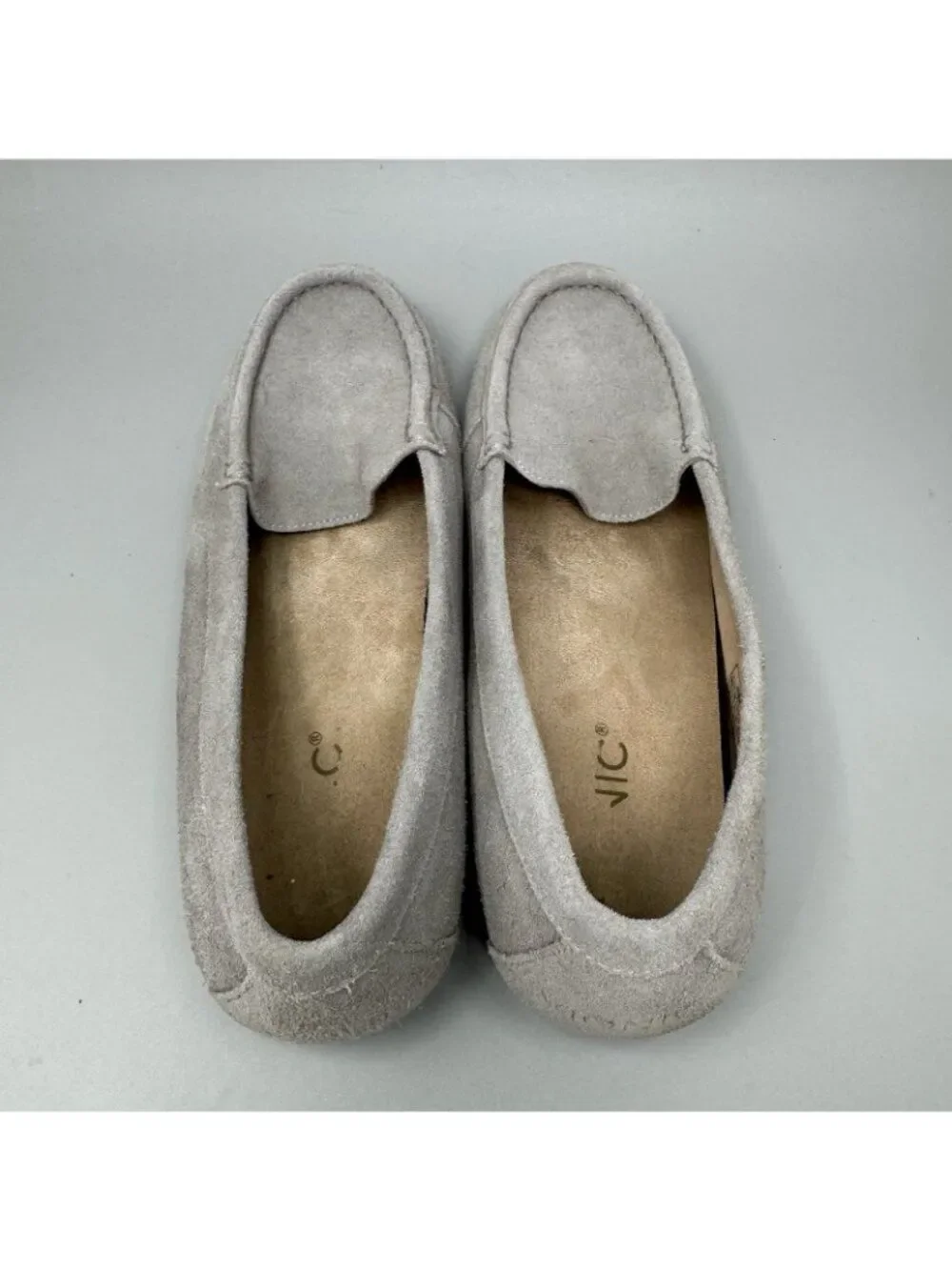 Vionic Women’s Debbie Gray Suede Moccasin Loafer Flats Shoe 8.5